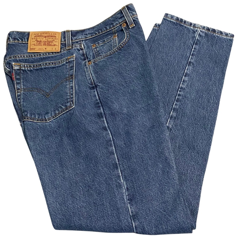 Vintage 90s Levi's 560 Loose Fit Mom Jeans Made in USA Size 9 JR S (Fits 28")